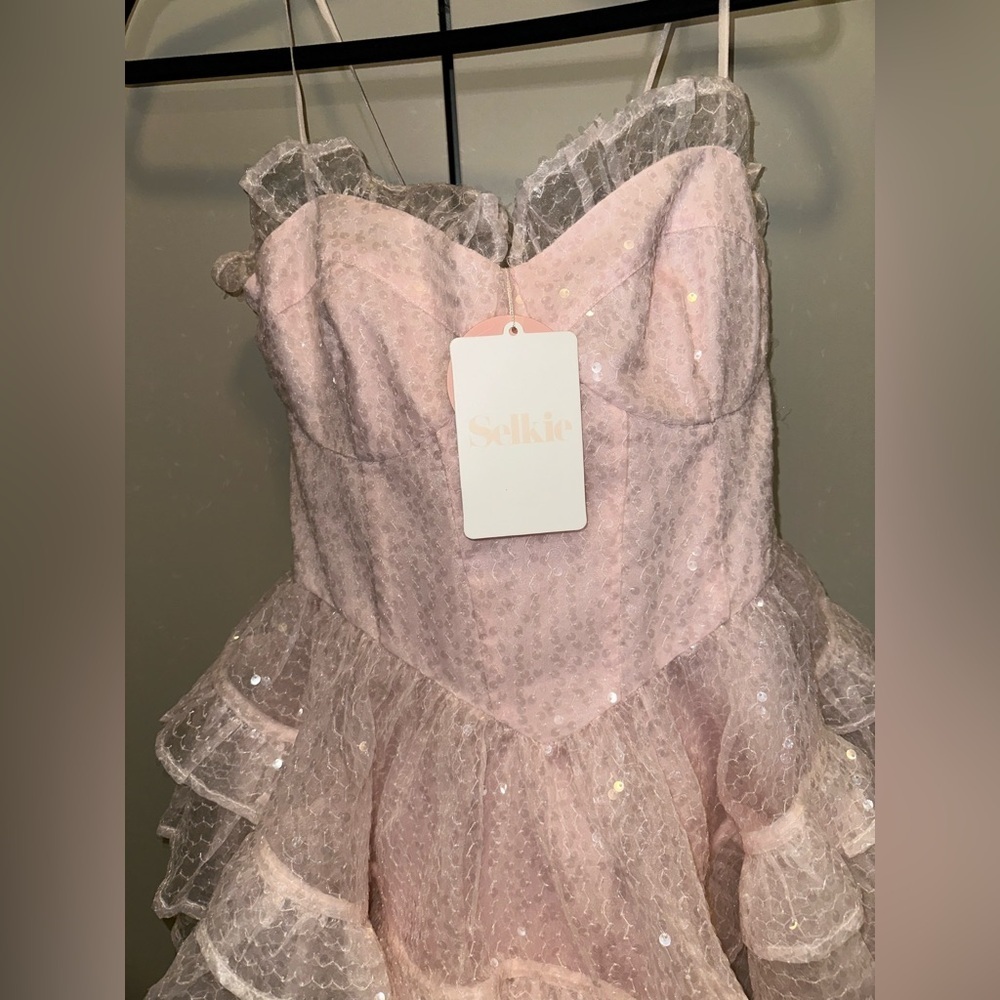 NWT Selkie Pink Sparkling Liasons Mini Corset Dress Dress & shorts Size XL - Picture 7 of 13